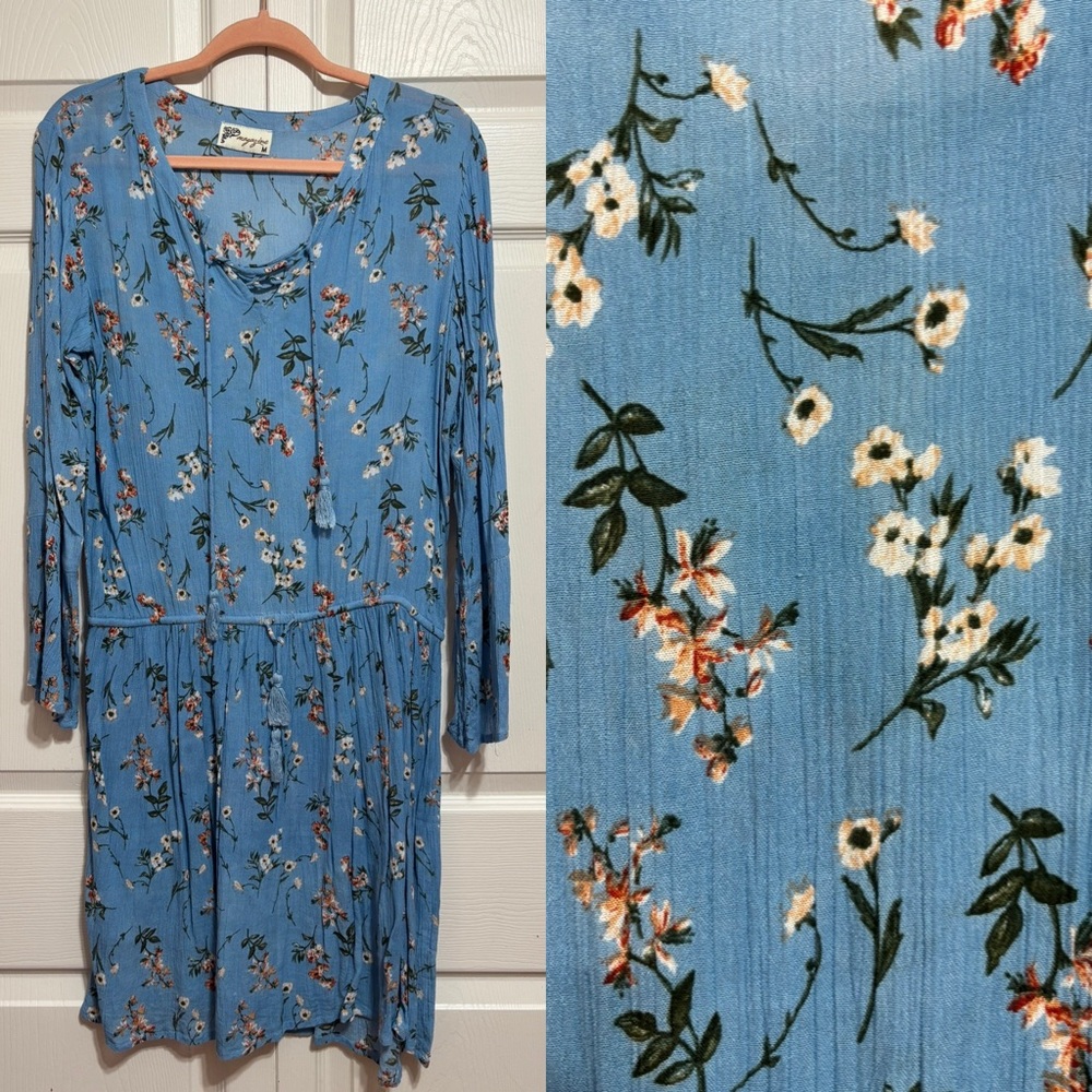 Floral Blue Dress